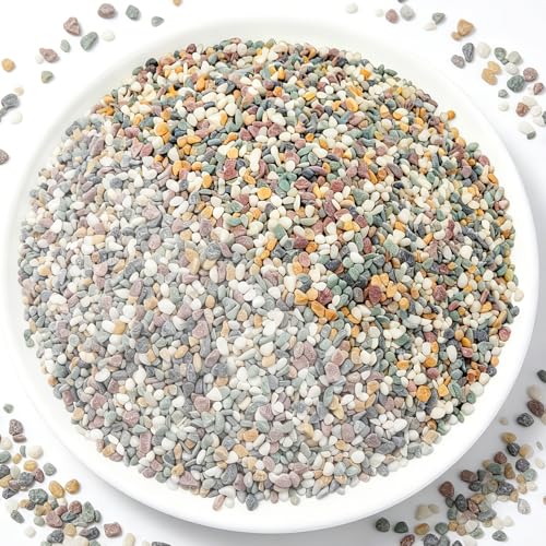 River Rocks,Landscaping Pebbles,Decorative Ornamental Pebbles,Garden Landscaping Stones,Gravel Filler for Home Decoration Flower Bed Fish Tank Plants Vases Succulents (Natural, 10 Pounds) - color: Natural, size: 10 Pounds