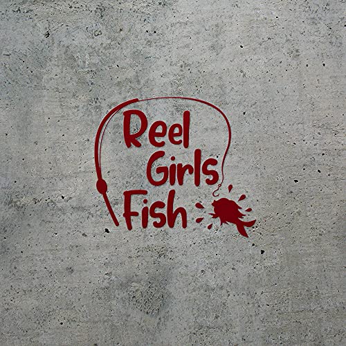 2 Pcs - Angdest Club Decal Stickers of Girls Fish (Burgundy) Premium Waterproof Vinyl Decal Stickers for Laptop Phone Accessory Helmet Car Window Mug Tuber Cup Door Wall Andskusd44382Re070722 - color: Burgundy, size: 5.5'' x 4.8''
