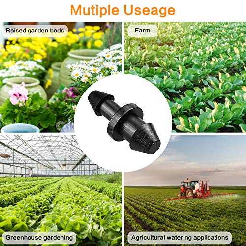 70 Pack Drip Irrigation Universal 1/4" Barbed End Plug Fittings, Barbed Connectors for Drip or Sprinkler System - size: 70P-End Plug Fittings