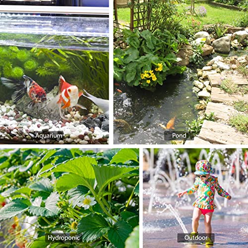 Aquarium Submersible Fountain Pump: 30W 550GPH Adjustable Quiet Water Pumps with 7.2ft High Lift for Small Pond | Waterfall | Outdoor | Statuary | Hydroponic (550GPH) - size: 550GPH 30Watt