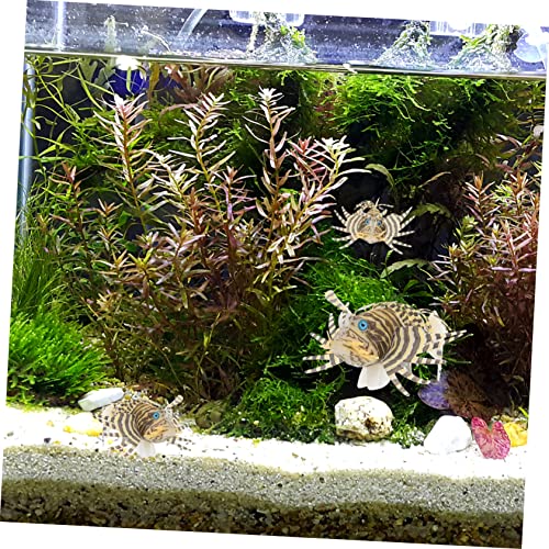 YARNOW Fish Tank Accessory Realistic Landscape Fake Fish Safe Suction Cup Silicone