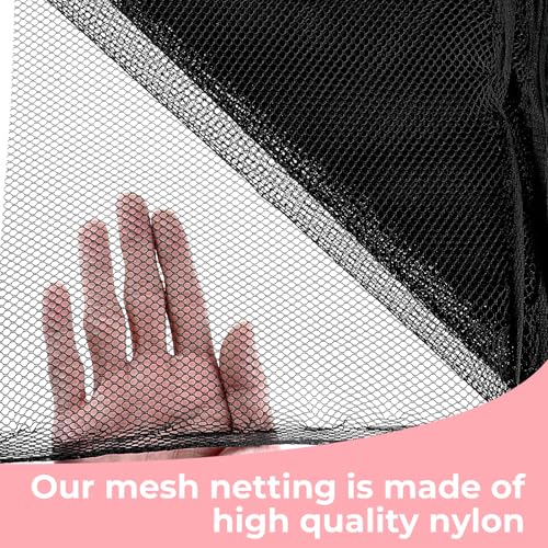 Black Netting Mesh Fabric for Sewing 29.5 X 59 Inch Soft Mesh Netting Fishnet Fabric Slightly Stretchy Weave Net for Sew in Crafts Backpack Pocket Nettings Bag Shopping Bag and Nettings Clothes