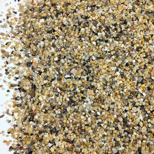 5LB Coarse Sand, Colored Rocks Pebbles, Quartz Sand for Cactus Bonsai, Succulent Plant Bonsai Paving, Vase Filling Decoration, Natural Sand for Fish Tank Decoration Paving(2-4mm) - size: 5LB, style: 2-4MM