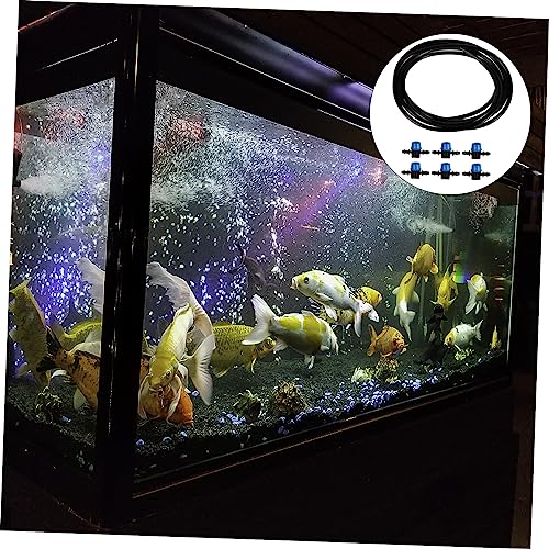Happyyami 1set Aquarium Barb Hose Kit Flexible Tubing with Connectors for Fish Tanks Safe for Fish Supply Control