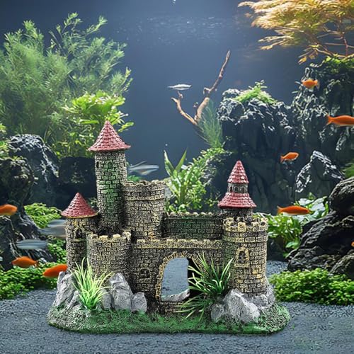 Gralara Castle Aquarium Decoration Fish Tank Ornament, Underwater,Aquarium Accessory, Architecture Collection Building Decor Shelter