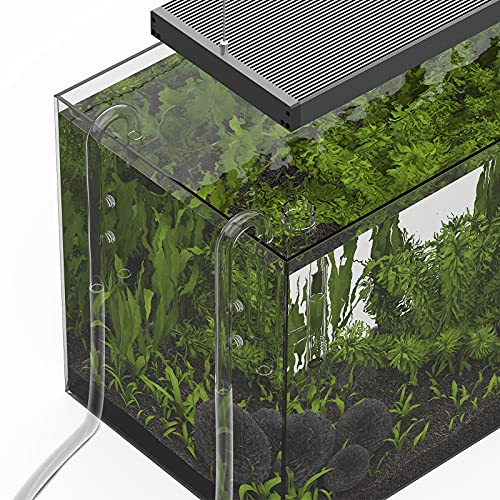 FZONE Aquarium Glass Mini Skimmer Lily Inflow and Outflow Sets for Mini Nano Tanks Filter Pipes(for 1/2inch Tubing)