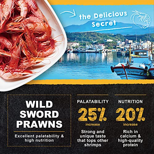 Ultra Fresh Betta Fish Food, Betta Pro Shrimp Patties, 50% Sword Prawns + Akiami Paste Shrimps, All Natural Protein, Rich in Vitamins, Healthy Development and Cleaner Water 0.7 oz - size: 0.7 Ounce (Pack of 1)