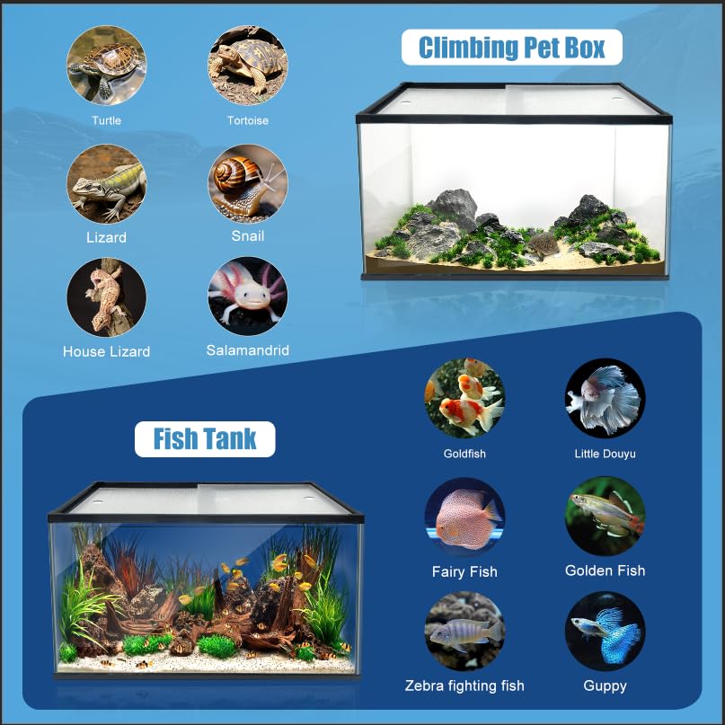 Ultra Clear Glass Aquarium Thickened Large Fish Tank -Suitable for High-end Fish Enthusiasts (29 Gallon, Tank) - size: Tank-29 Gallon