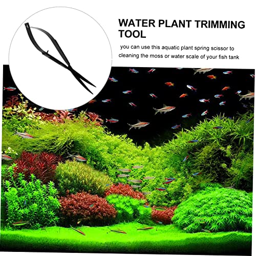 MERRYHAPY Aquarium Plant Scissors Portable Water Plant Trimming Tool Aquarium Scissor for Fish Tank Aquascaping and Maintenance Curved Design