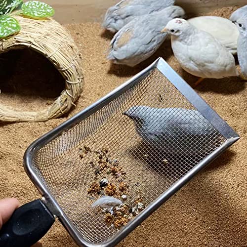 Reptiles Sand Shovel Stainless Steel Fine Mesh Scooper Litter Sand Scooper