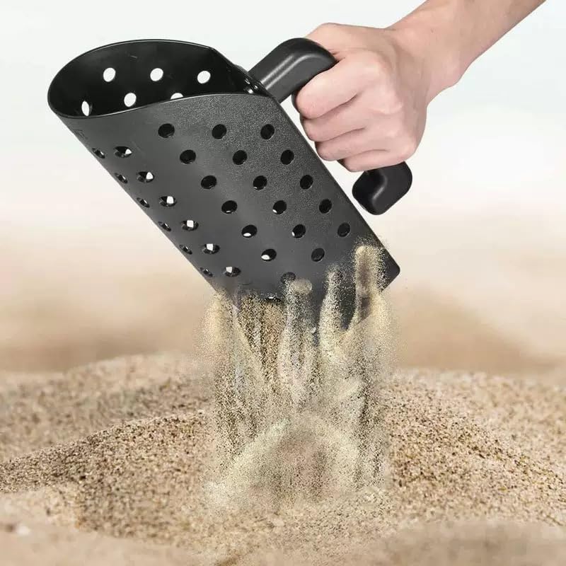Metal Detector Accessories Kit – Sand Scoop & Metal Detector Shovel, Sand Sifter for Beach, Heavy-Duty Lightweight Tools-Come with Mesh Bag and Gloves