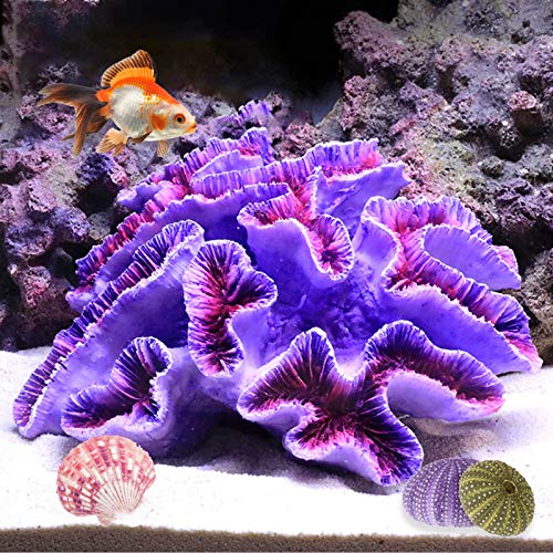 Besimple Aquarium Coral Ornaments Decor Fish Tank Plants Decoration for Aquarium Landscape,Purple - color: Purple