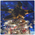 3Drose 8 X 8 X 0.25 Inches Mouse Pad a Christmas Tree Lit Up with Silver and White and a Blue Background From An Aquarium (mp_52631_1)
