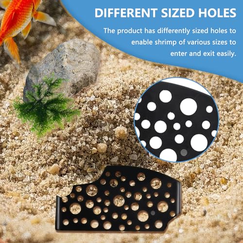 Shrimp Hides Cave for Aquarium - 2Pcs Shrimp Breed Fish Hideout Underground Tunnel for Aquarium Cave, Black