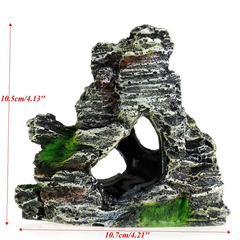 Resin Home Aquarium Rock Cave Fish Tank Decorations Ornament Mountain Hiding Aquarium Accessories