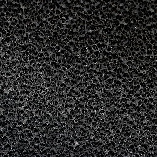 Cut to Fit Activated Carbon Media Pad, Pre Filter Carbon Sponge for Aquarium, Fish Tank, Pond, Reef Canister (9.8 x 9.8 x 0.4 inch 3pcs)