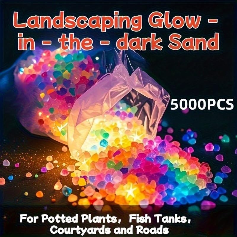 1000PCS Tank Rocks Glow Blue Fish Tank Decorations - color: Light Blue
