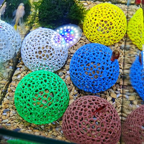 Decorative Shelter Domes, Aquarium Hideaway for Small Fish and Shrimp to Breed, Play and Rest, Safe and Non-Toxic 3D Printed Fish Tank Decorations (Yellow) - color: Yellow