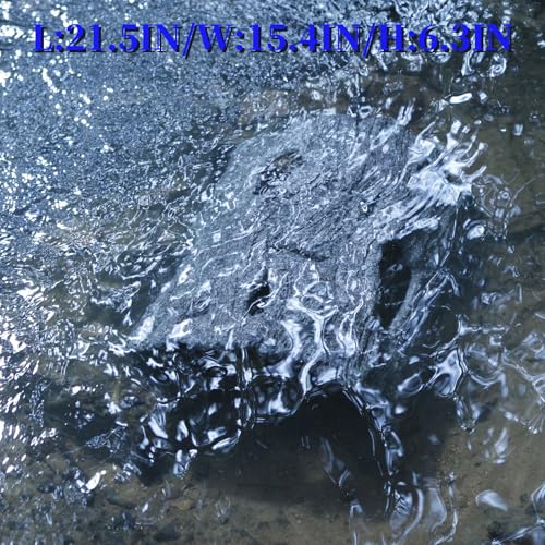 Fish Cave, Camouflage Hiding Shelter for Koi Pond, Realistic Underwater Sanctuary with Weighted Base to Protect Fish from Herons - color: Gray