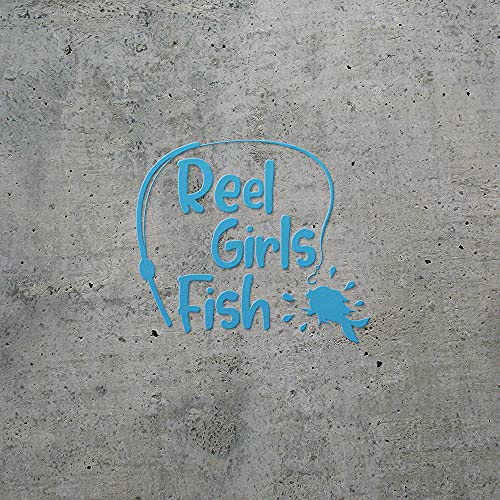 2 Pcs - Decal Stickers of Girls Fish (Azure Blue) Premium Waterproof Vinyl Decal Stickers for Laptop Phone Accessory Helmet Car Window Mug Tuber Cup Door Wall Decoration Andskusd44383Be070722 - color: Azure Blue, size: 6.4'' x 5.6''