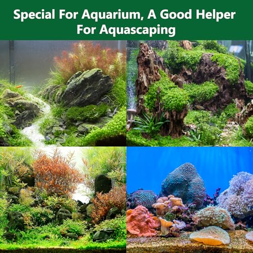 Aquarium Glue, Clear Coral Glue for Plants, Rocks, Moss, Coral, Stone, Wood - Quick Drying, Fish Safe, Freshwater & Saltwater Aquascaping - 5g (2PCS)