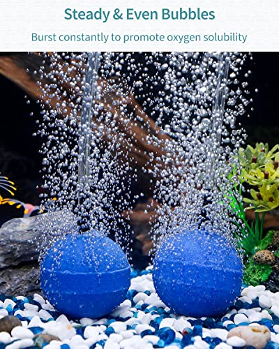Pawfly Aquarium Air Stone Bubbler 2 Inch, Oxygen Diffuser Airstone for Air Pump Fish Tank Bucket Pond and DWC Reservoir, 8 Pack - color: 8 Pack(Blue)