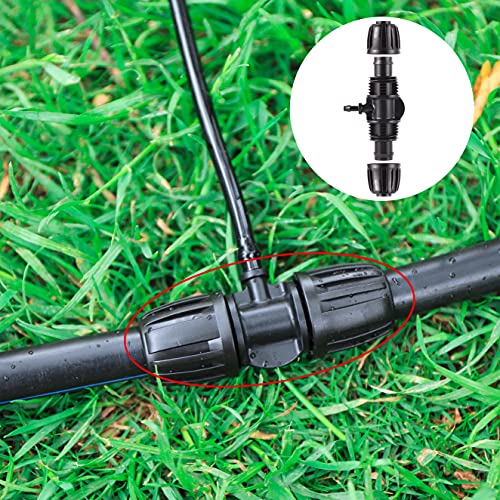 Barbed Tee ，Barb Stone 1/2 inch to 1/4 inch Irrigation Tube Anti-Drop Premium Quality Fitting (1/2" ID x 0.60’‘-0.63" OD) -20 PCS Tee - size: 1/2 inch to 1/4 inch Barbed Tee