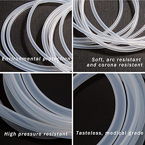 Quickun Pure Silicone Tubing, 6mm ID x 8mm OD High Temp Food Grade Tube Pure Silicone Hose Tube for Home Brewing, Beer Line, Kegerator, Wine Making, Aquaponics, Air Hose by Proper Pour (3.28 Ft) - size: 6mmx8mm, style: 3.28Ft (1meter)
