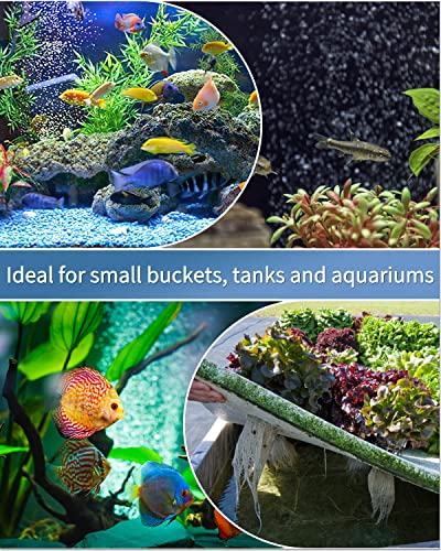 Pawfly Aquarium Air Stone Disc, 2 Inch Small Fish Tank Air Stone Kit Ultra-High Dissolved Bubbler Airstone with Accessories for Aquarium Fish Tank and Small Bucket(Pump Not Included)