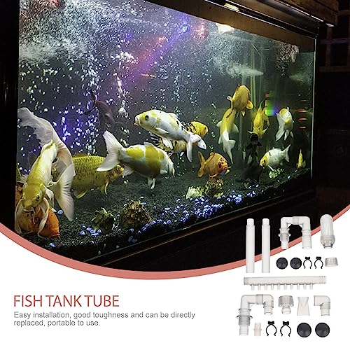 FRCOLOR Aquarium Fish Tank Water Tube 11.81 Inch Intake Outflow Hose Replacement for Filter Pump Plumbing Accessories Smooth Bend Durable Water Accessory 2-Pack - color: Greyx2pcs, size: 30X5.7X2.5CMx2pcs
