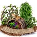 Bearded Dragon Tank Accessories, 9Pcs Reptile Plants Vines Hammock Flexible Bridge with Suction Cups Terrarium Habitat Décor for Snake Gecko Lizard Chameleon