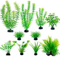Artificial Aquarium Plants Plastic, Fake Plants for Aquarium Fish Tank, Realistic Plant 10PCS - color: 10pcs Green