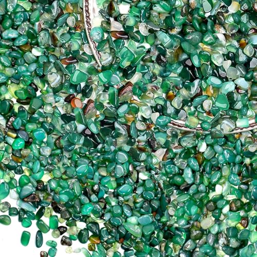 Halatool 4LB Green Aquarium Gravel for Fish Tank 0.35"- 0.6" Natural Landscaping Pebbles for Decorations Small Succulent Rocks for Indoor Outdoor Plants DIY Crafts & Vase Filler - size: 4 LB, style: Green Pebbles