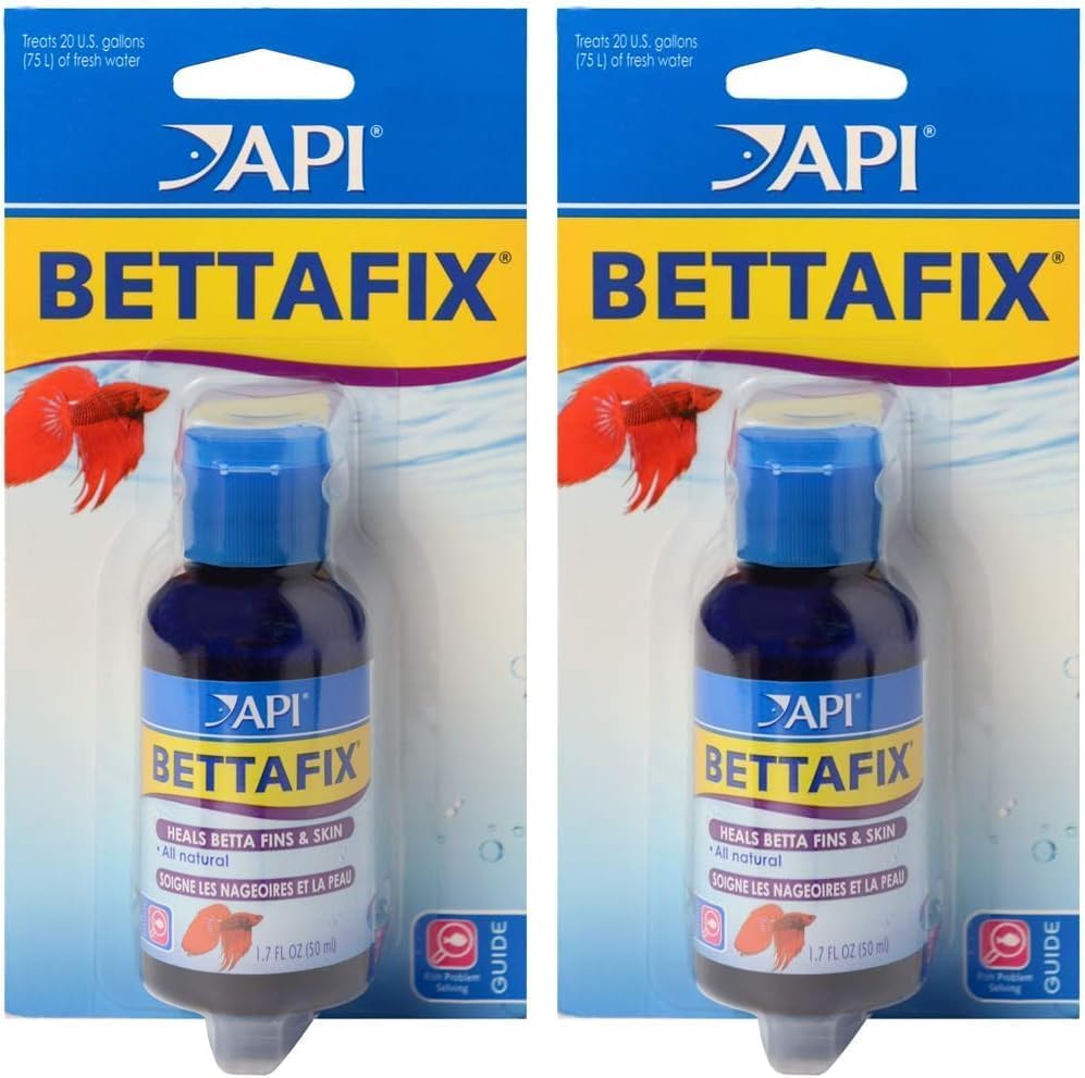 API BETTAFIX Antibacterial & Antifungal Betta Fish Infection and Fungus Remedy 1.7-Ounce Bottle (Pack of 2) - size: 1.7 Fl Oz (Pack of 2)