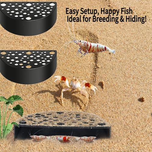 2 Pcs Aquarium Accessories Shrimp Cave,Fish Hiding Tools Supplies,Shrimp Tank Accessories for Shrimps Protection Aquarium Decoration