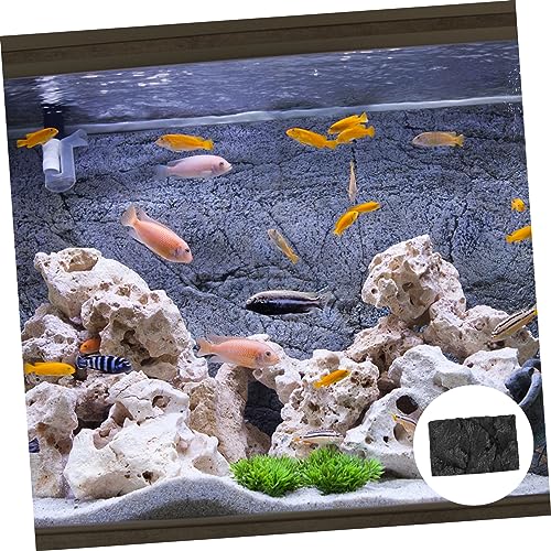3D Rock Aquarium Background Board for Fish Tank Waterproof Decoration 45x28cm Easy to Install Suitable for Reptiles