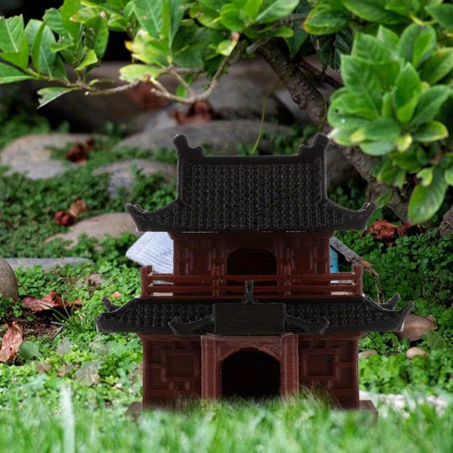 1pcs Ancient Style Inn Ornaments Bonsai Micro-Landscaping Ornaments Ancient Architecture Model Pavilion Wigwam Land and Water Tank Fish Tank Aquascape