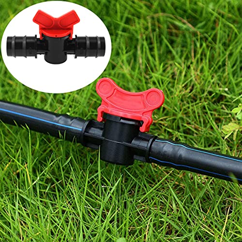 DGZZI Barbed Ball Valve 4PCS 1-Inch ID in-Line Ball Valves Shut-Off Switch Hose Barb Connectors for Drip Irrigation and Aquariums