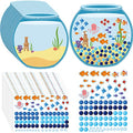 32 Pcs 100 Days of School Sticker Scene for Kids, Fun Vivid Fish Tank Stickers Toddler Preschool Build a Scene Crafts for School Classroom Activity Birthday Party, Backgrounds and Sticker Sheets Set