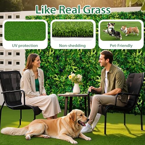 Artificial Grass Turf,2X6ft Artificial Synthetic Fake Grass,0.6" Pile Height,Indoor Outdoor Garden Grass Carpet,Patio Balcony Lawn, Astro Turf Rug Dogs Pet,Golf Training Mat,Green - size: 2FTX6FT