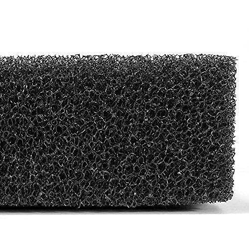 ViaAqua Aquarium Bio Sponge Filter Media Pad Open Cell Foam Cut-to-fit Matten Filter Fish Tank Sump Divider 23.6" x 17" x 2" - size: 23.6" x 17" x 2" (Black, 40PPI, 1pc)