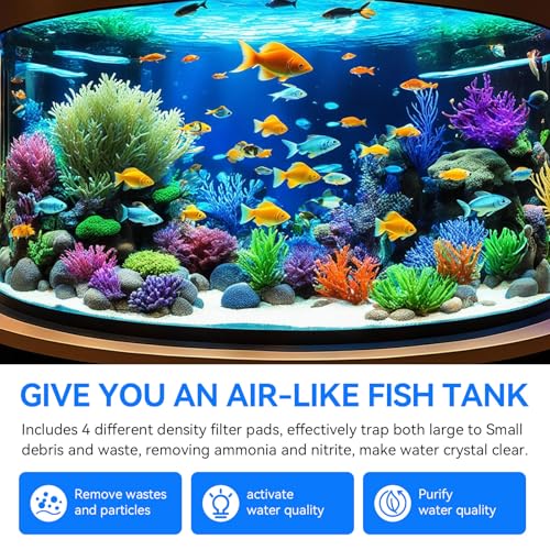 Canister Filter Media Compatible with Penn Plax Cascade 1200/1500 CCF4UL/CCF5UL Replacement Canisters Filters Bio Sponges for Aquariums Fish Tank Turtle Tank 16 Pack