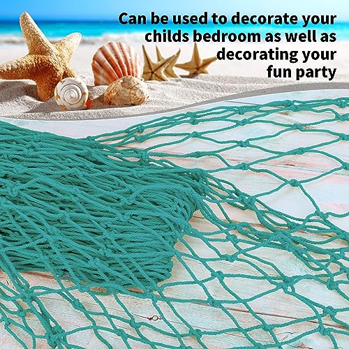 2 Pack Fish Net Decorations for Party - color: Aqua