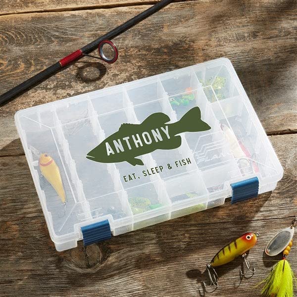 Personalization Universe Fish Name Personalized Plano Fishing Tackle Box