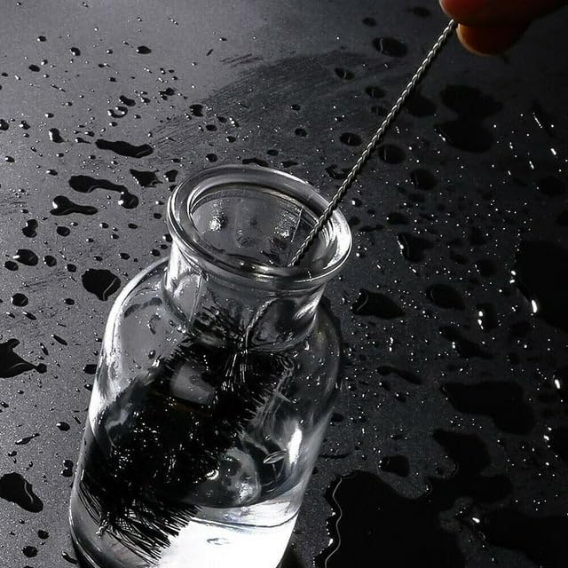 5 PCS Black Nylon Cleaning Bottle Brush Pipe Cleaning Brushes Tube Brushes Tube Bottle Straw Washing Cleaner Bristle Kit Tool，Household Supplies，Cleaning Tools Household Cleaning Brushes