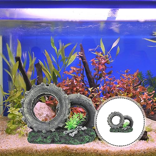 DOITOOL Fish and Shrimp Hideout House Cars Ornament Cars Accessories Desktop Accessories Fish Hideaway Aquarium Hideouts Aquarium Decoration Tank Decor Tank Decorations Tire