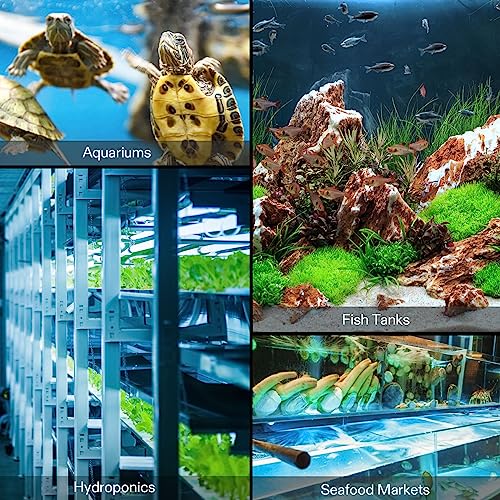 VIVOSUN Air Stone Disc 8 x 8 Inch with Shell and Sucker for Aquarium, Fish Tank and Hydroponics Air Pump - size: 8 inch