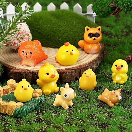 DWWPOO 70 Pcs Mini Resin Animals Tiny Animals Mini Ducks Garden Decor 70 Styles Tiny Resin Miniature Figurines Bulk for Dollhouse Slime Charm for Craft DIY Hide Crafts Decor Aquarium Toys