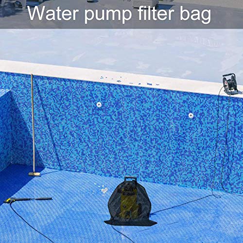 Pump Barrier Bag Pond Filter Net Mesh Strainer Drawstring Pouch Media Bag 12"x 15.7" Large Pool Water Filter for Pond Biofilter Aquarium Outdoor Swimming Clean 2 Pack