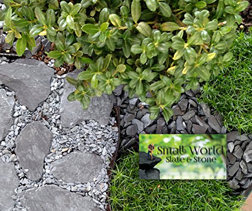 Natural Slate Stone 1 to 3 Inches - USA Sourced and Packaged for Aquascaping Aquariums, Terrariums, Paludariums, Reptile Enclosures, Wargaming, Models, Mosaic Art, Miniature Fairy Gardens (2lbs Grey) - style: 2lbs